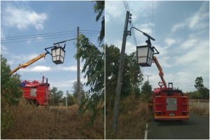 ซ่อมแซมไฟฟ้าสาธารณะภายในพื้นที่ บ้านนาบัว หมู่ที่ 10