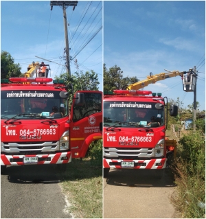 ออกซ่อมแซมไฟฟ้าสาธารณะ บริเวณ บ้านศรีหลักชัย หมู่ที่ 7
