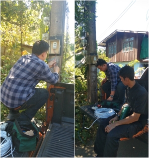 ซ่อมแซมไฟฟ้าสาธารณะ บริเวณ บ้านคำปะโอ๊ะ  หมู่ที่ 2