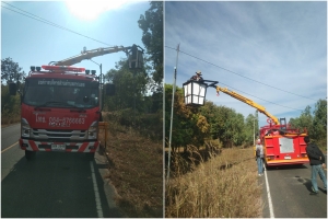 ซ่อมแซมไฟฟ้าสาธารณะภายในพื้นที่ คุ้มแดนดี บ้านคำปะโอ๊ะ หมู่ที่ 2