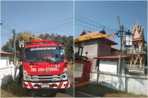 ออกซ่อมแซมไฟฟ้าสาธารณะ ภายในพื้นที่ บ้านไผ่ล้อม หมู่ที่ 5