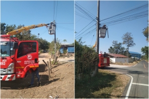 ซ่อมแซมไฟฟ้าสาธารณะภายในพื้นที่ บ้านศรีหลักชัย หมู่ที่ 7