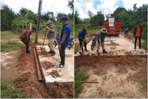 ขุดวางท่อระบายน้ำ ณ บ้านโพธิ์แสง หมู่ที่ 9