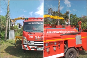 ซ่อมแซมไฟฟ้าสาธารณะ ณ หน้าที่ทำการองค์การบริหารส่วนตำบลตากแดด