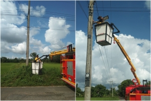 ซ่อมแซมไฟฟ้าสาธารณะภายในพื้นที่ บ้านหนองขุ่น หมู่ที่ 1