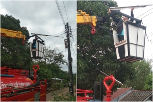 ซ่อมแซมไฟฟ้าสาธารณะ ณ บริเวณ บ้านตากแดด หมู่ที่ 3 และ บ้านสร้างแป้น หมู่ที่ 8