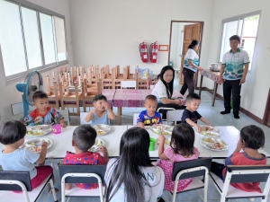 ออกติดตามโครงการอาหารกลางวันศูนย์เด็ก ประจำเดือนสิงหาคม2568