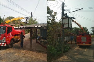 ซ่อมแซมไฟฟ้าสาธารณะภายในพื้นที่ บ้านตากแดด หมู่ที่ 4