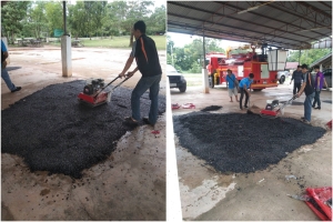 ซ่อมแซมพื้นคอนกรีต ลานอเนกประสงค์ หน้าองค์การบริหารส่วนตำบลตากแดด