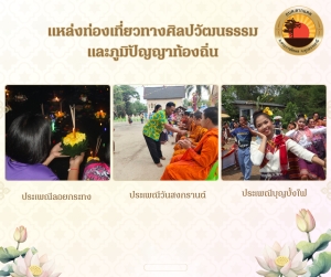 ประชาสัมพันธ์แหล่งทางศิลปวัฒนธรรมประเพณีและภูมิปัญญาท้องถิ่น
