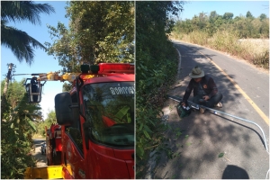 ซ่อมแซมไฟฟ้าสาธารณะภายในพื้นที่ บ้านคำปะโอ๊ะ หมู่ที่ 2