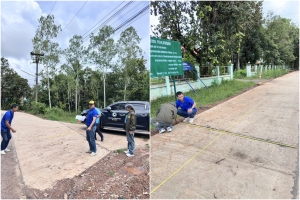 ตรวจรับงานโครงการขยายผิวจราจร บ้านตากแดด หมู่ที่ 3 (สายทาง บ้านนายสฤษดิ์ สมนึก ไป โรงพยาบาลส่งเสริมสุขภาพตำบลตากแดด)