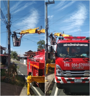 ออกซ่อมแซมไฟฟ้าสาธารณะ บริเวณ บ้านตากแดด  หมู่ที่ 3